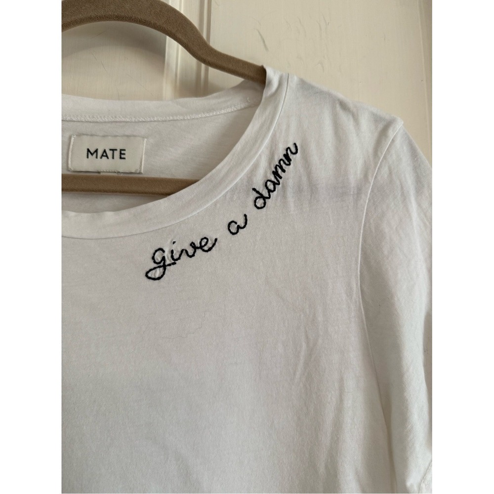 ❤️🔥MATE the Label - White "Give a Damn" Tee - L